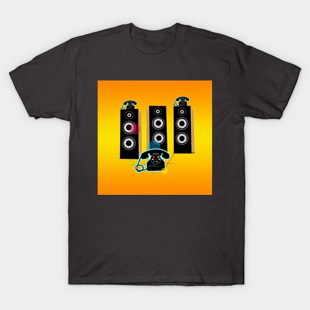 speakers and phones T-Shirt by momomoma